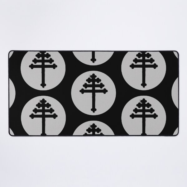 Item preview, Maronite cross in paper texture circle with black ink designed and sold by IsisOsiris.