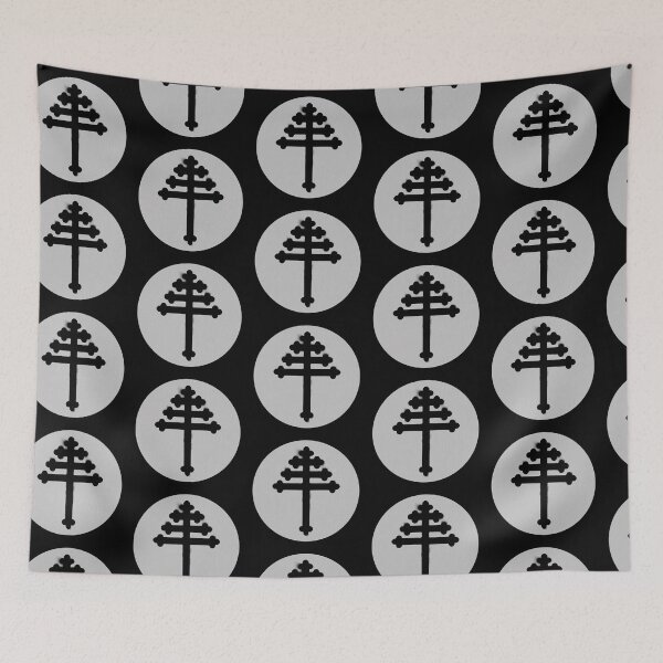 Item preview, Maronite cross in paper texture circle with black ink designed and sold by IsisOsiris.