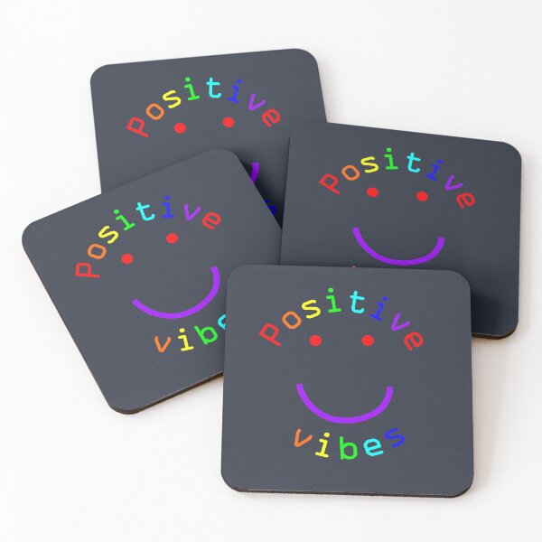 Item preview, Positive Vibes Smiley Face Rainbow Colors  designed and sold by ellenhenry.