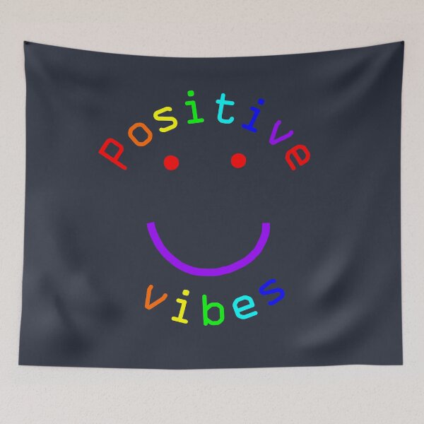 Item preview, Positive Vibes Smiley Face Rainbow Colors  designed and sold by ellenhenry.