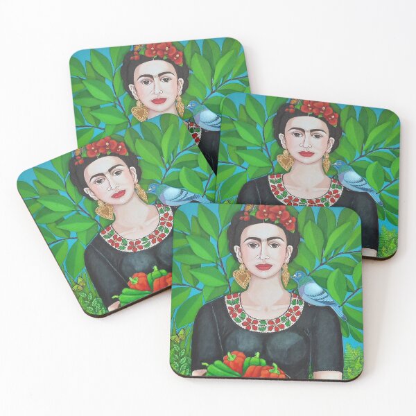 Item preview, Frida with dove and red peppers designed and sold by Madalena Lobao-Tello.