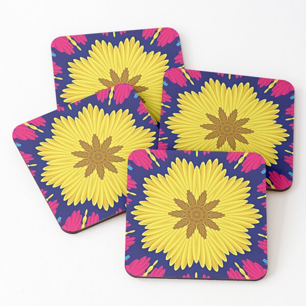 Item preview, Yellow flower with pink background designed and sold by RAJAT KANTI CHAKRABARTY.