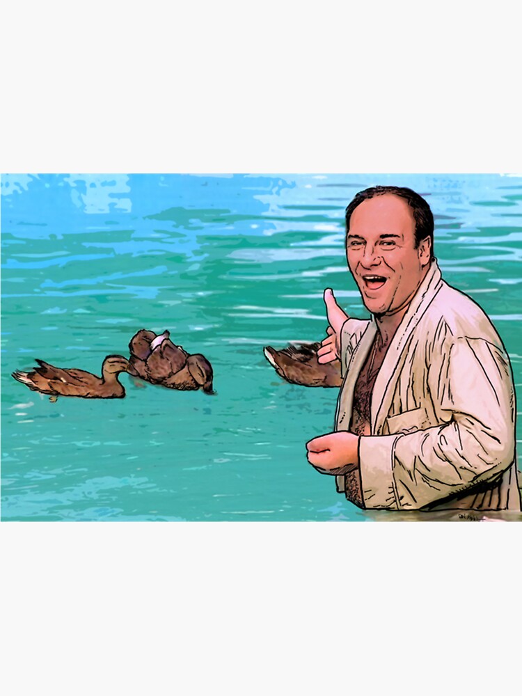 tony-soprano-and-his-ducks-sticker-for-sale-by-mathisjatamat-redbubble