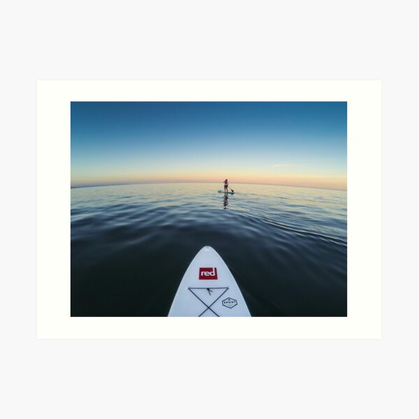 Sunset Paddle boarding Art Print