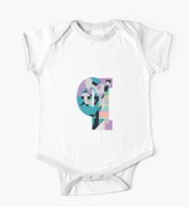 Lowercase pastel abstract check-q One Piece - Short Sleeve