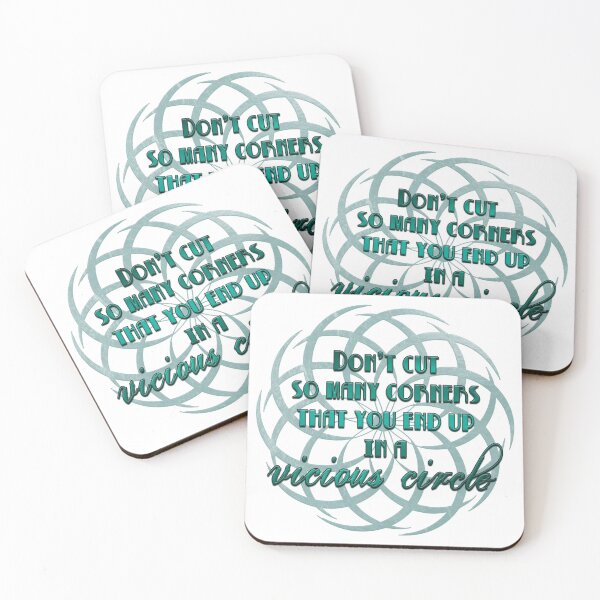 Item preview, Don't Cut Corners - Aqua designed and sold by JadeRyder.