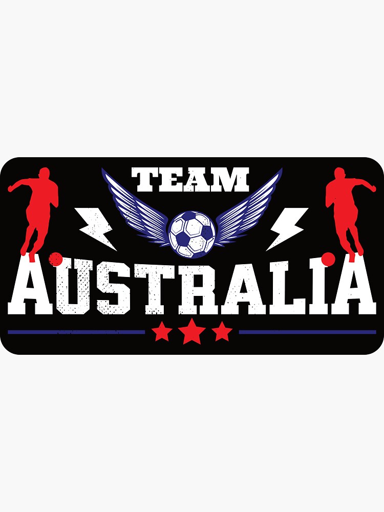 "Team Australia Football World Cup Supporter" Sticker for Sale by