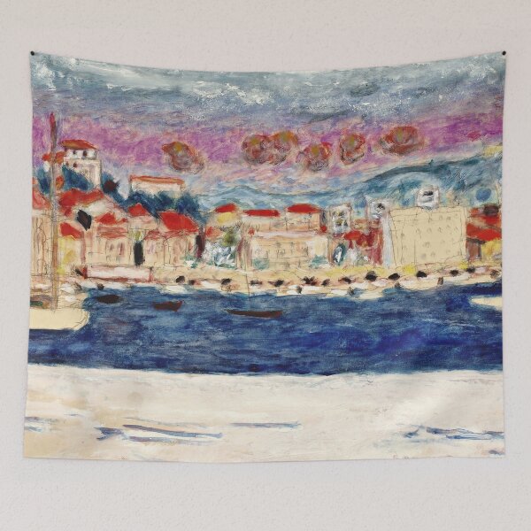 Item preview, Pierre Bonnard - Le port de Cannes 1935 - French Painter designed and sold by DejaVuStudio.
