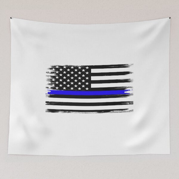 Item preview, Thin Blue Line American Flag designed and sold by Cute Shark.