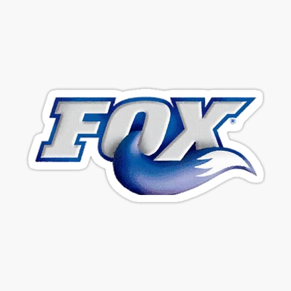 NOS 7" Fox Racing Shocks Shox Logo Sticker Blue White Gray Motorcycle dirt bike 