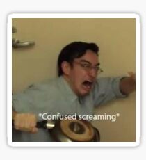 confused screaming Sticker