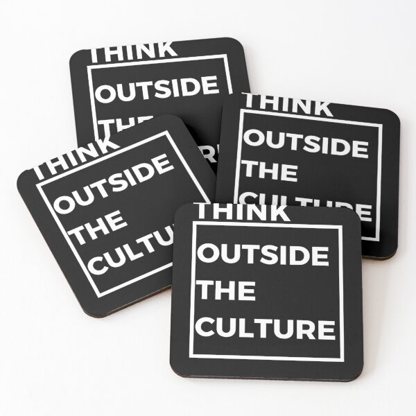 Item preview, Think Outside the Culture White letter with black background designed and sold by dineshshop1.