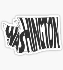 Washington State Word Art Sticker