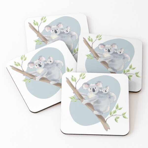 Item preview, Koala with baby on tree designed and sold by ArtGiftsStudio.
