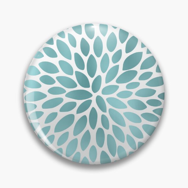 Artikelvorschau, Floral Bloom in Teal and White entworfen und verkauft von meggydesigns.