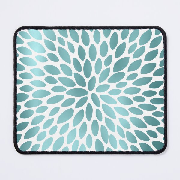 Artikelvorschau, Floral Bloom in Teal and White entworfen und verkauft von meggydesigns.