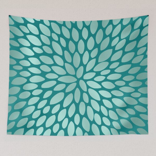 Artikelvorschau, Floral Bloom in Teal entworfen und verkauft von meggydesigns.