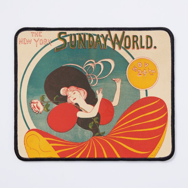 Item preview, The New York SUNDAY WORLD Nov 24th 1895 America Magazine Cover Poster designed and sold by retroposters.