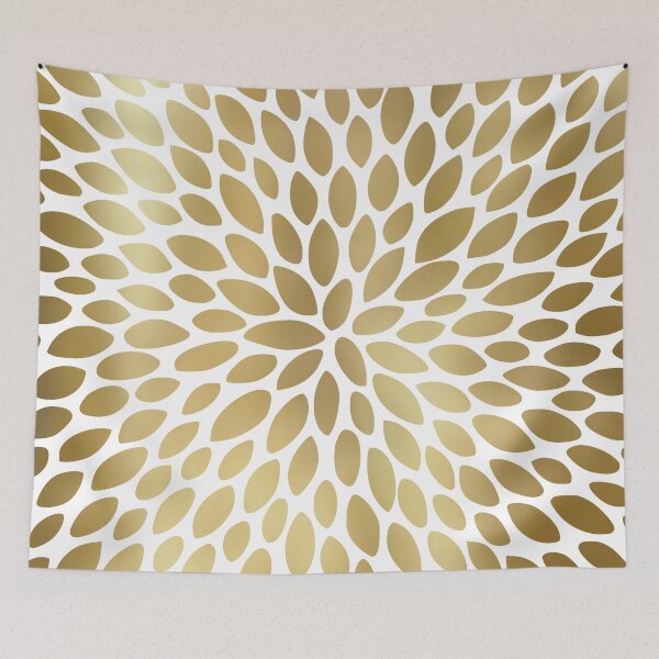 Item preview, Floral Bloom in White and Gold designed and sold by meggydesigns.