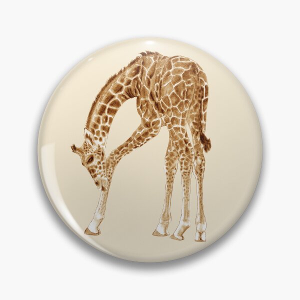 Item preview, Giraffe licking itself - brown colorized version designed and sold by SylvieG18.