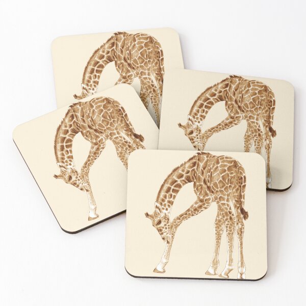 Item preview, Giraffe licking itself - brown colorized version designed and sold by SylvieG18.