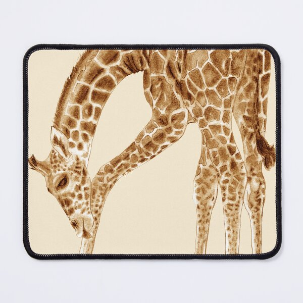 Item preview, Giraffe licking itself - brown colorized version designed and sold by SylvieG18.