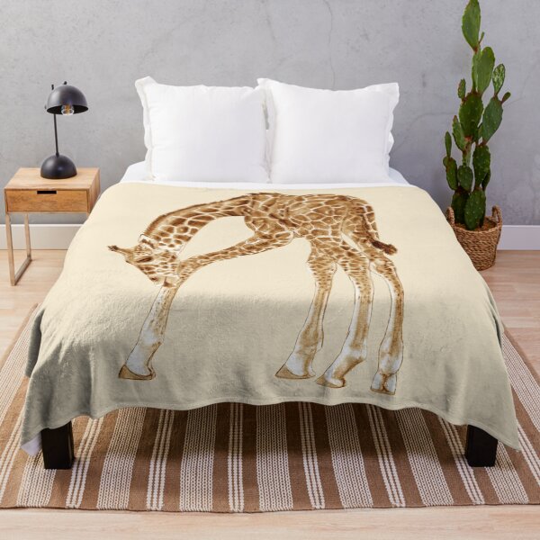 Item preview, Giraffe licking itself - brown colorized version designed and sold by SylvieG18.