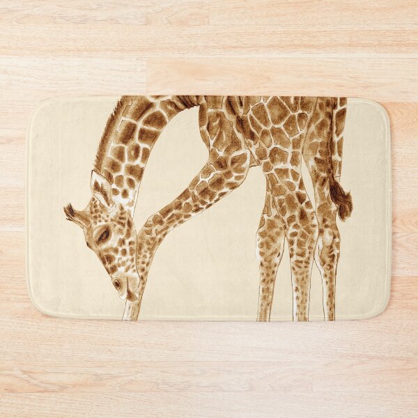 Item preview, Giraffe licking itself - brown colorized version designed and sold by SylvieG18.