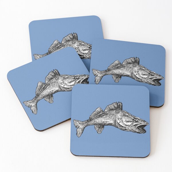 Item preview, Black and White Walleye designed and sold by Art of Camping Now.