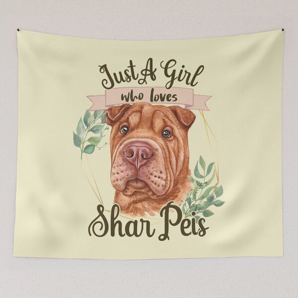 Item preview, Just a Girl Who Loves Shar Peis - Shar Pei Dogs designed and sold by DebbisPalette.