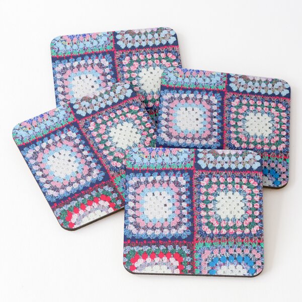 Item preview, knitted background granny square designed and sold by SolArt88.