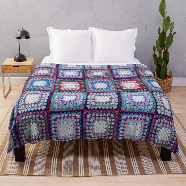 Vista previa del artículo con la obra «cuadrado de la abuela de fondo de punto», diseñado y vendido por SolArt88.