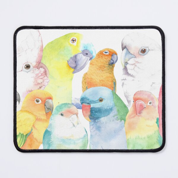 Item preview, Special 2022 - parrots watercolor portrait designed and sold by L'Atelier Oranjade.