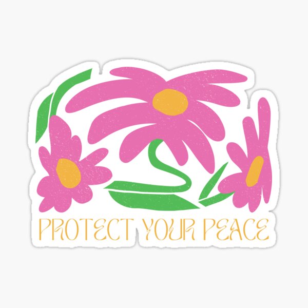 Item preview, Protect Your Peace Flowers designed and sold by takecareco.