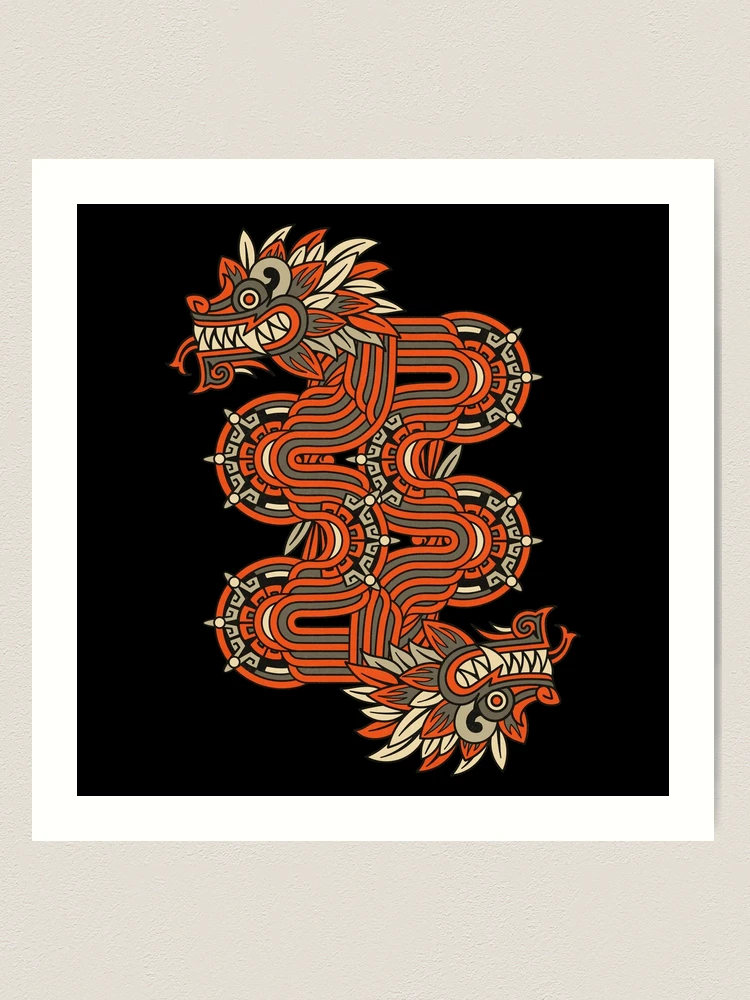 Aztec Red Dragon | Art Print