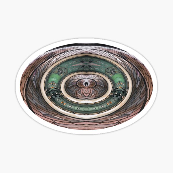 Industrial Ovoid in Earth Tones Sticker