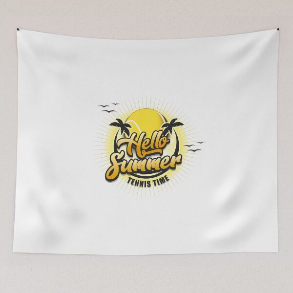 Item preview, Hello Summer Tennis Time Design designed and sold by DOKU_TEAM SHIRT.