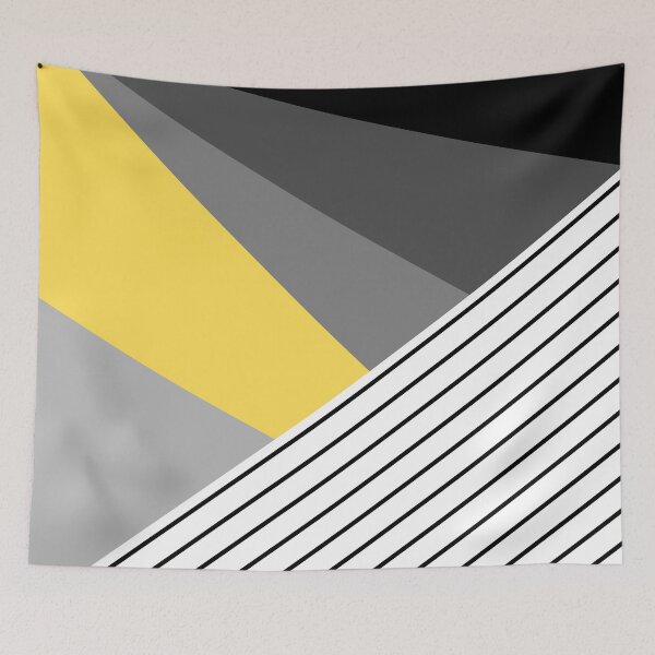 Item preview, Black Geometric Pattern with Stripes designed and sold by Arianna Khalil.