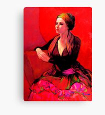 The Gypsy Skirt, oil painting on stretched canvas Canvas Print