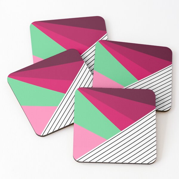 Artikelvorschau, Pink Geometric Pattern with Stripes entworfen und verkauft von Arianna Khalil.