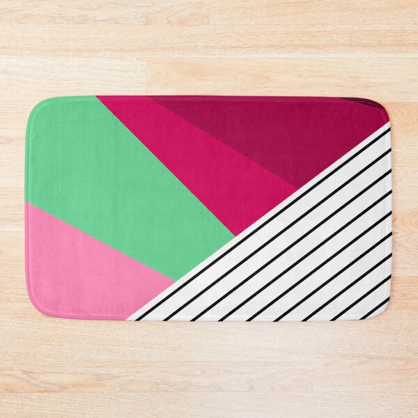 Artikelvorschau, Pink Geometric Pattern with Stripes entworfen und verkauft von Arianna Khalil.