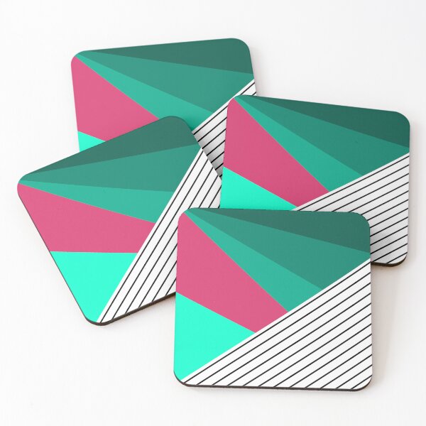 Item preview, Green Geometric Pattern with Stripes designed and sold by Arianna Khalil.