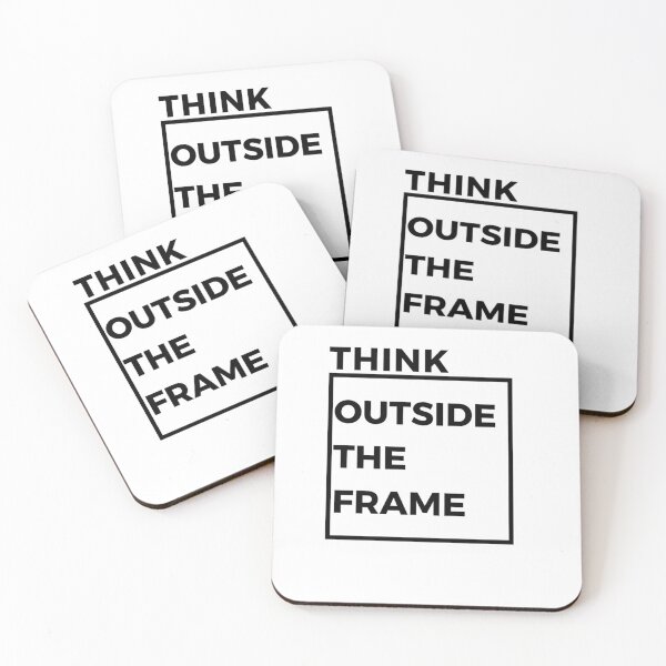 Item preview, Think outside the frame black latter with white background designed and sold by dineshshop1.