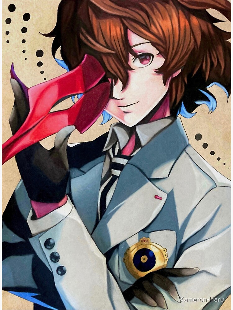 "Goro Akechi" Sticker for Sale by KameronHaru Redbubble