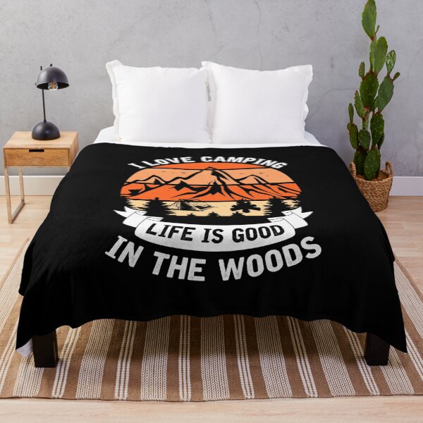 Item preview, I LOVE CAMPING, LIFE IS GOOD IN THE WOODS designed and sold by SBEEKAA.