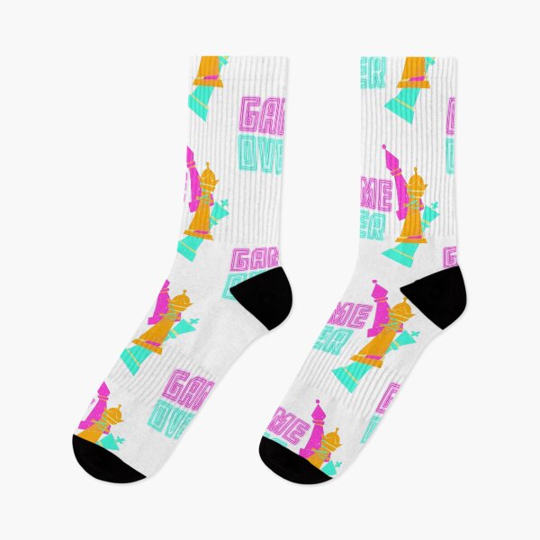Item preview, Bright Neon Game Over Chess Pieces Design  designed and sold by CreativNode.