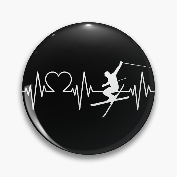 Artikelvorschau, Ich liebe Skifahren Herzschlag EKG entworfen und verkauft von GreatWest.