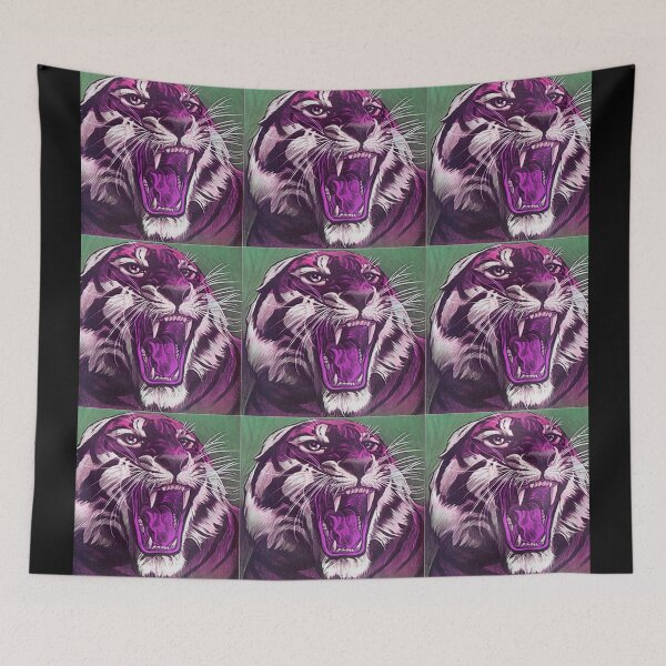 Item preview, Ferocious Roaring Tigers (Purple) designed and sold by Thomas Dossman.