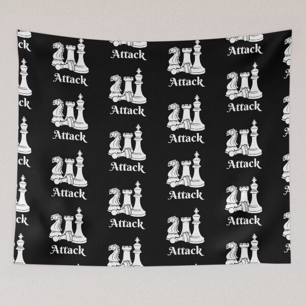 Item preview, Black and White Chess Pieces Design - Attack Strategy designed and sold by CreativNode.