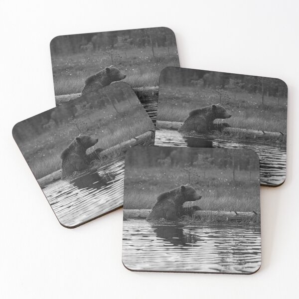 Item preview, One cold  bear please. Brown bear bw designed and sold by Jouko Lehto Photography.